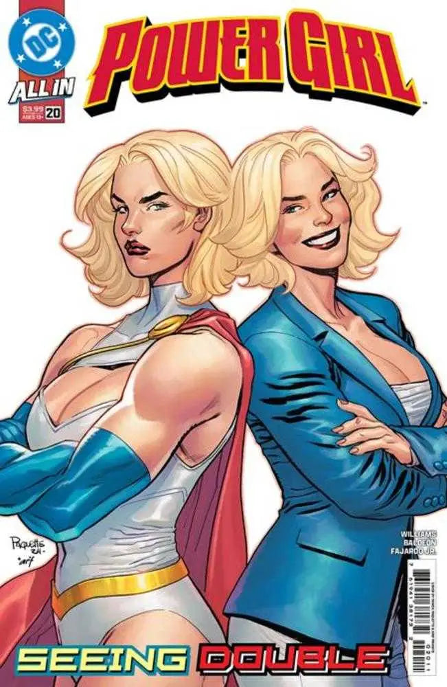Power Girl comic book cover featuring Yanick Paquette art of Karen Starr