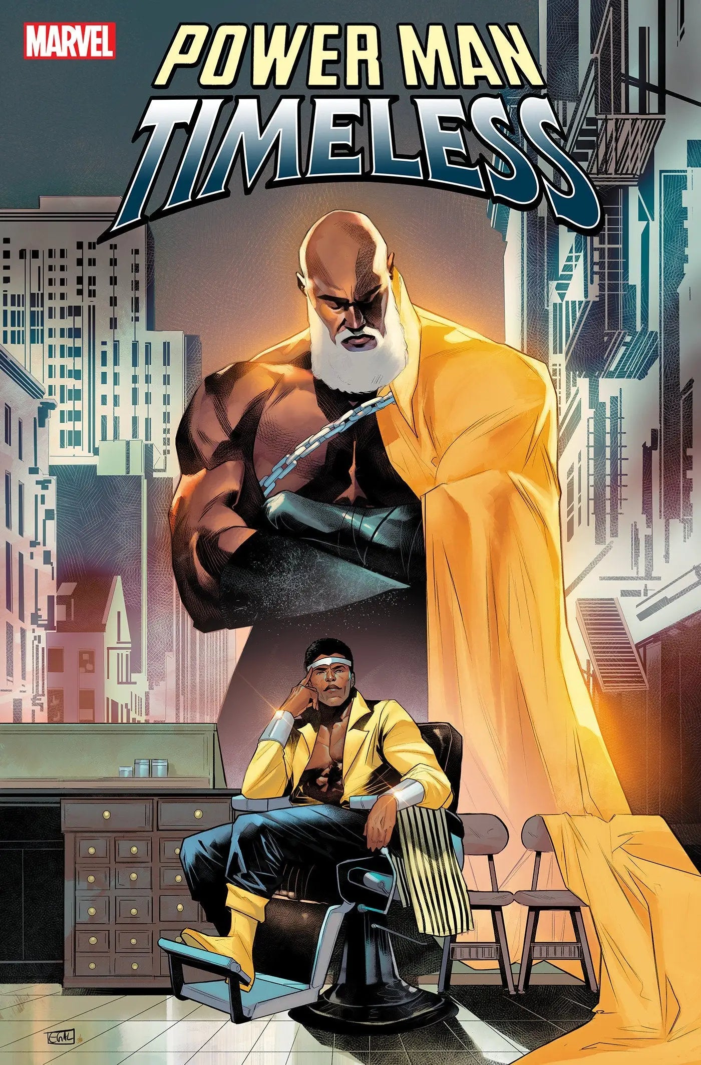 Comic book cover of Power Man Timeless #1 Edwin Galmon Variant featuring dynamic artwork