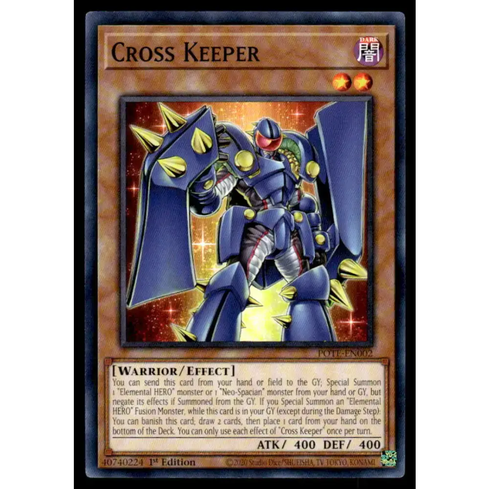 Power of the Elements #POTE-EN002 Cross Keeper Yugioh Trading Card - Yu-Gi-Oh! Card Single