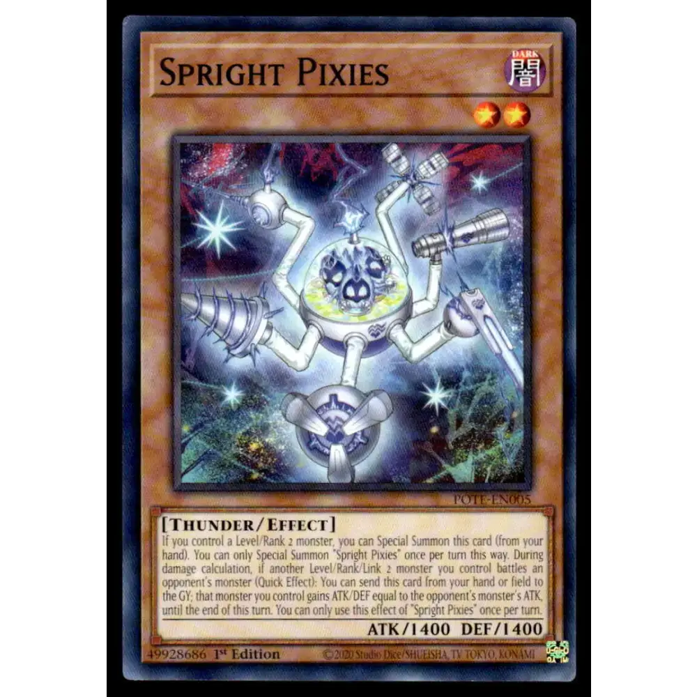 Power of the Elements #POTE-EN005 Spright Pixies Yugioh Trading Card - Yu-Gi-Oh! Card Single