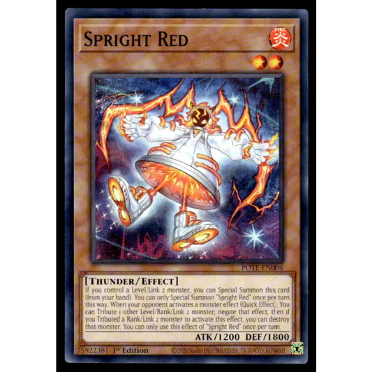 Power of the Elements #POTE-EN006 Spright Red Yugioh Trading Card - Yu-Gi-Oh! Card Single