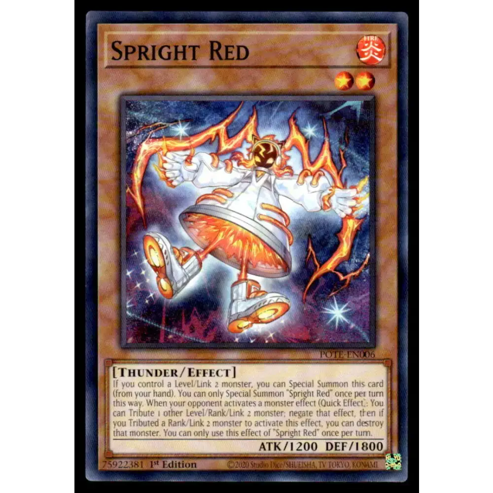 Power of the Elements #POTE-EN006 Spright Red Yugioh Trading Card