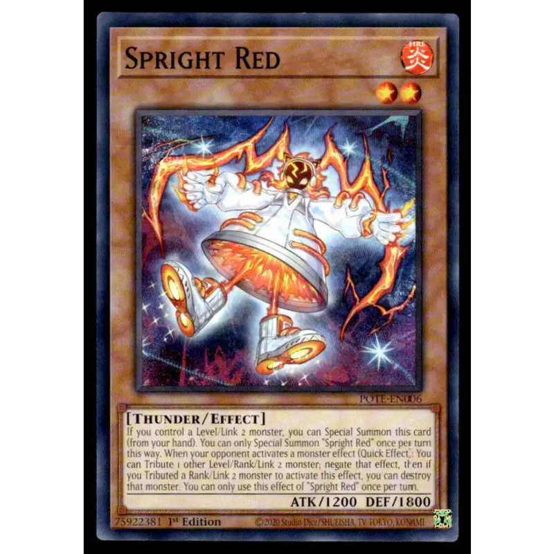 Power of the Elements #POTE-EN006 Spright Red Yugioh Trading Card - Yu-Gi-Oh! Card Single