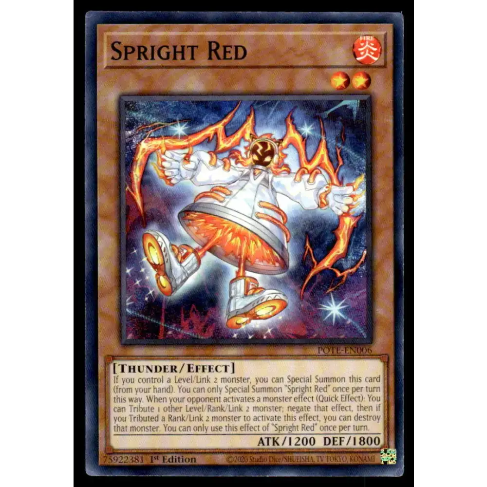 Power of the Elements #POTE-EN006 Spright Red Yugioh Trading Card - Yu-Gi-Oh! Card Single