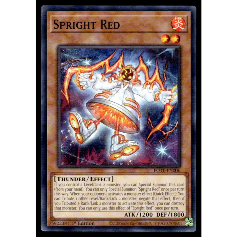 Power of the Elements #POTE-EN006 Spright Red Yugioh Trading Card - Yu-Gi-Oh! Card Single