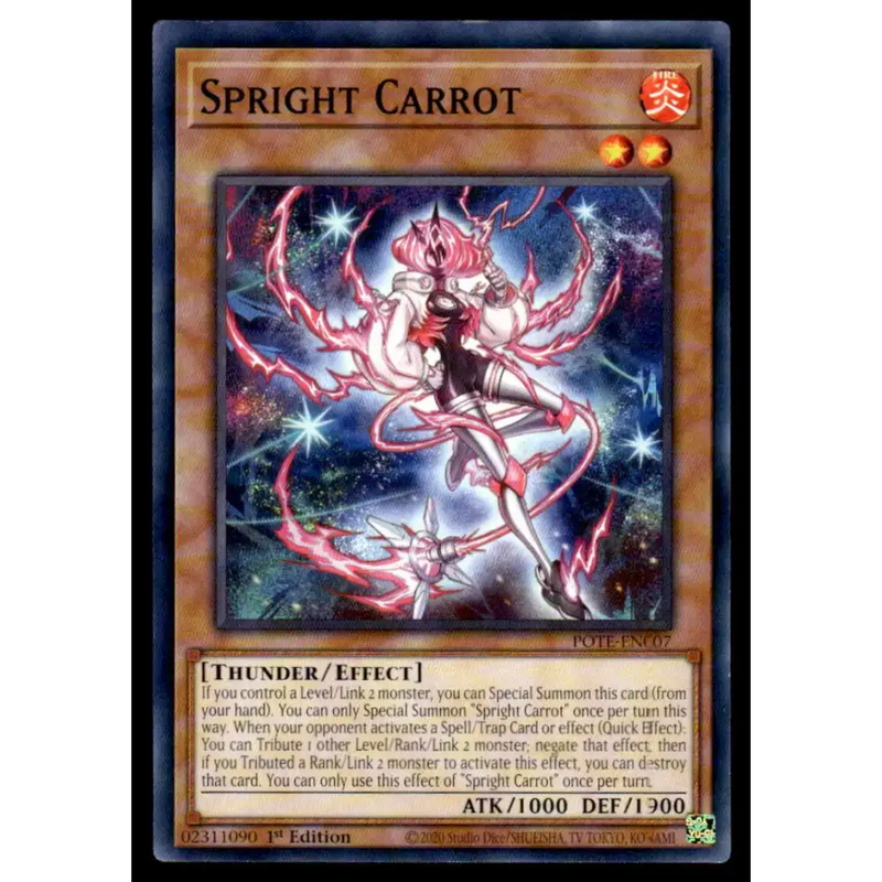 Power of the Elements #POTE-EN007 Spright Carrot Yugioh Trading Card - Yu-Gi-Oh! Card Single