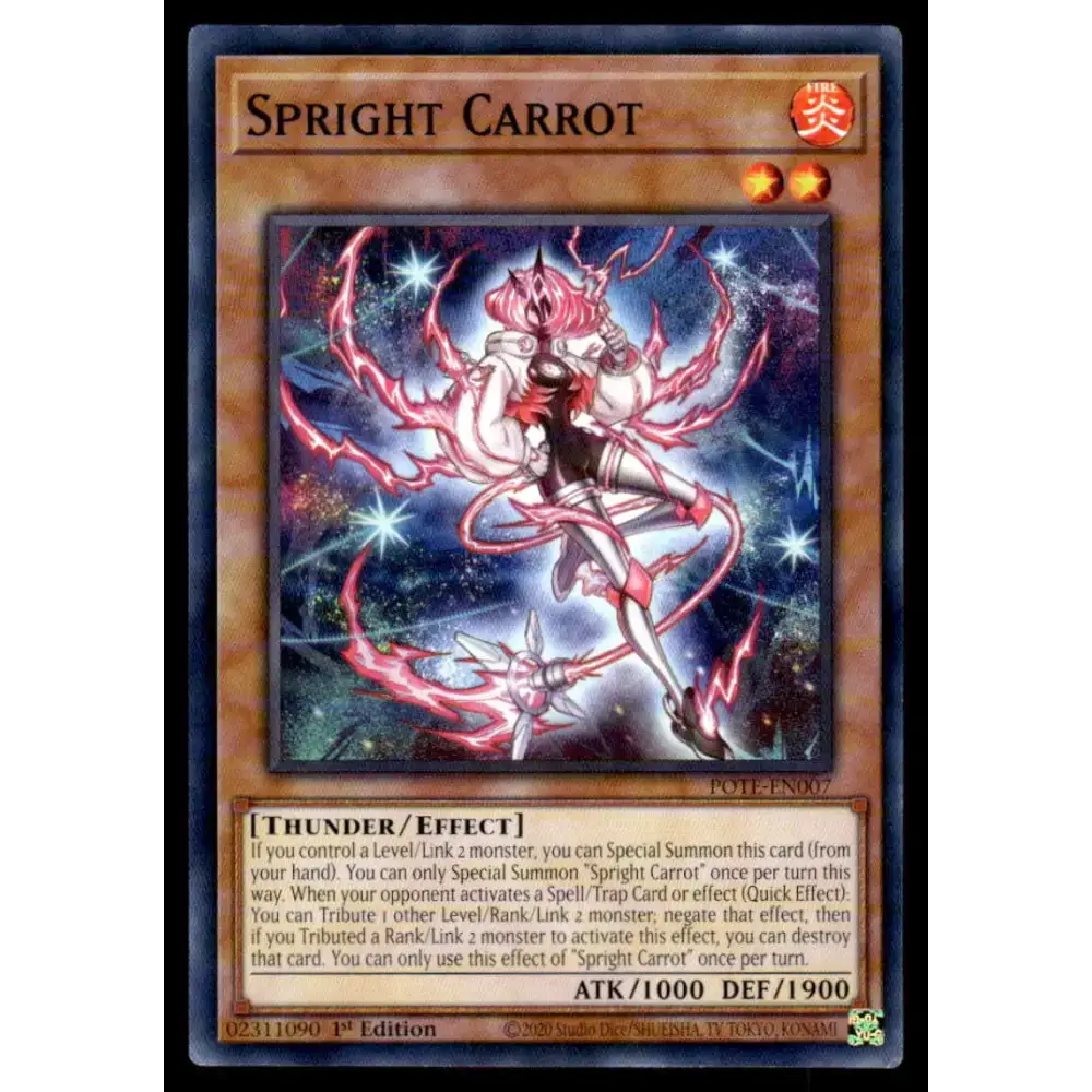 Power of the Elements #POTE-EN007 Spright Carrot Yugioh Trading Card - Yu-Gi-Oh! Card Single