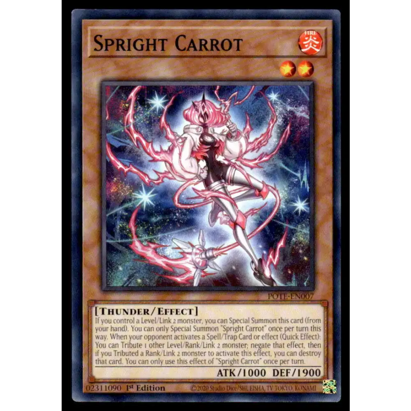 Power of the Elements #POTE-EN007 Spright Carrot Yugioh Trading Card - Yu-Gi-Oh! Card Single