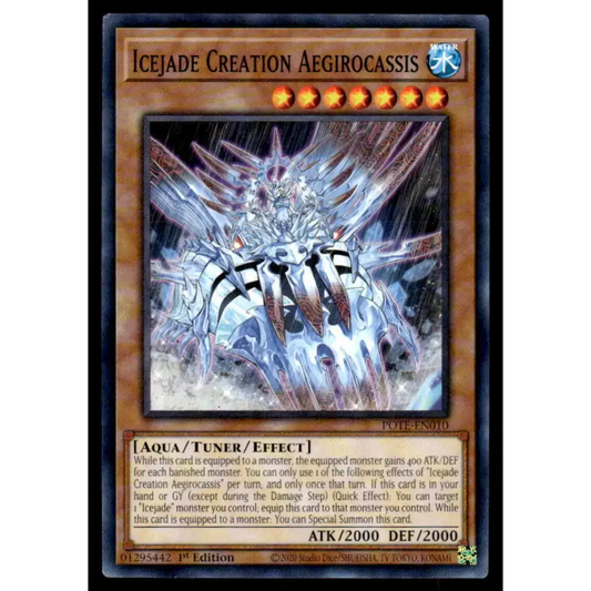 Power of the Elements #POTE-EN010 Icejade Creation Aegirocassis Yugioh Trading Card - Yu-Gi-Oh! Card Single