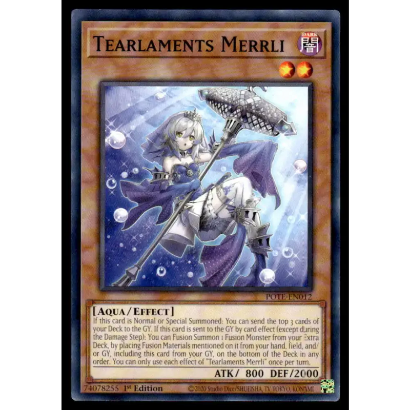 Power of the Elements #POTE-EN012 Tearlaments Merrli Yugioh Trading Card - Yu-Gi-Oh! Card Single