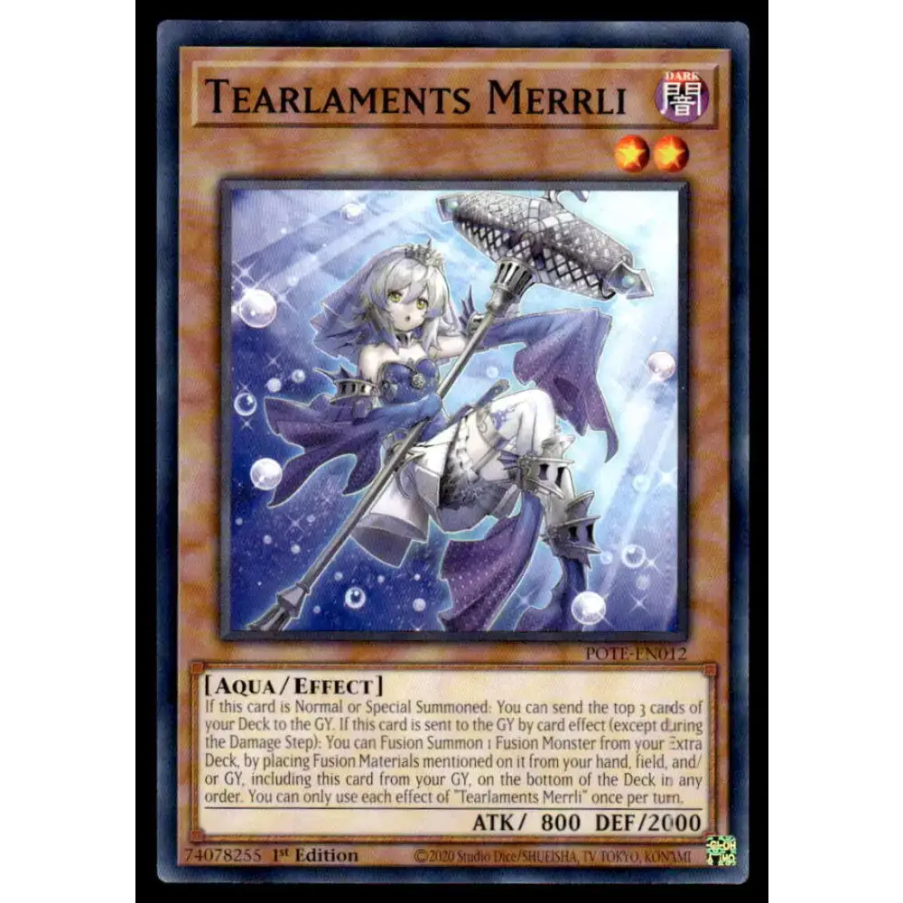 Power of the Elements #POTE-EN012 Tearlaments Merrli Yugioh Trading Card - Yu-Gi-Oh! Card Single