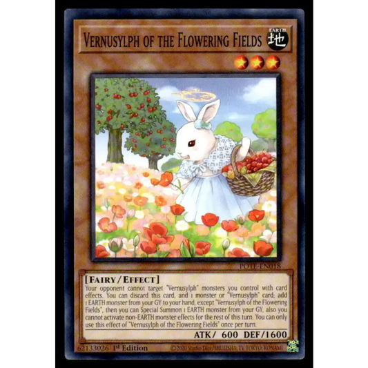 Power of the Elements #POTE-EN018 Vernusylph of the Flowering Fields Yugioh Trading Card - Yu-Gi-Oh! Card Single