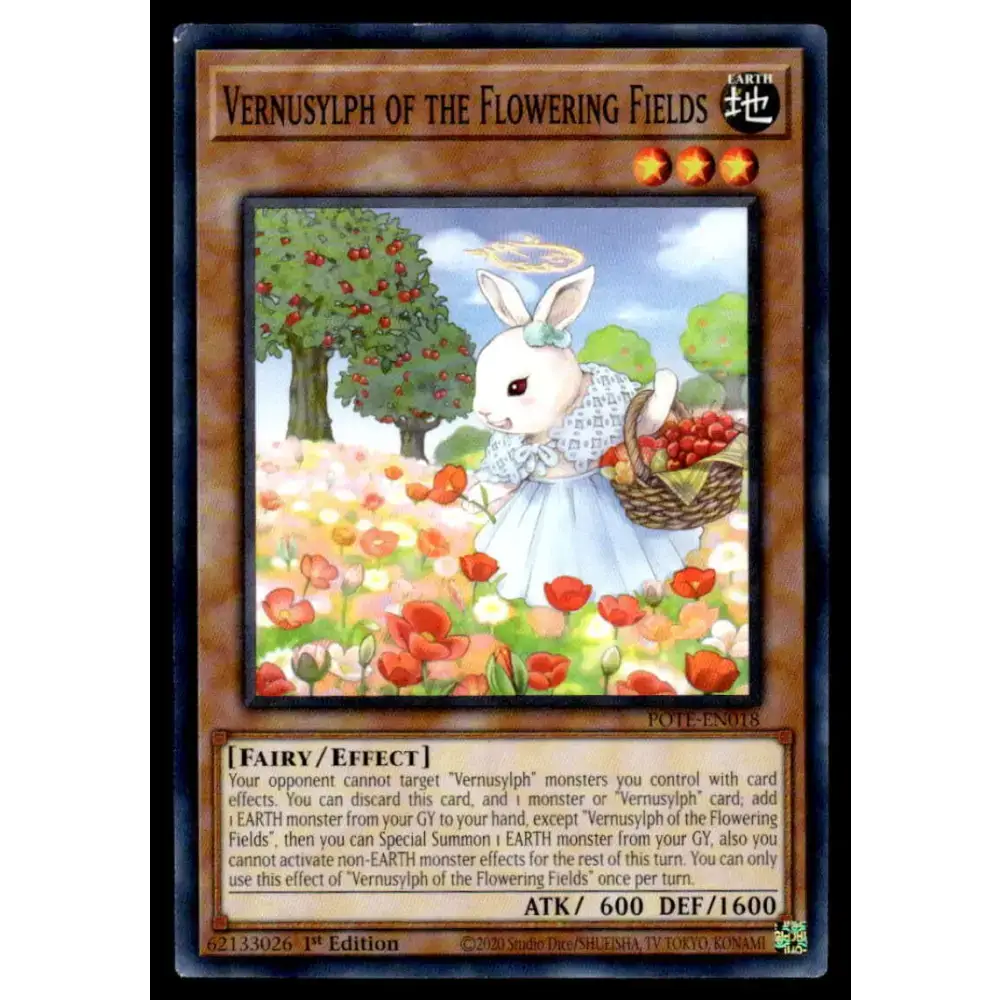 Power of the Elements #POTE-EN018 Vernusylph of the Flowering Fields Yugioh Trading Card - Yu-Gi-Oh! Card Single