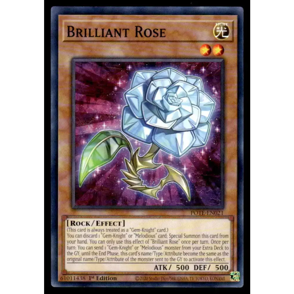 Power of the Elements #POTE-EN021 Brilliant Rose Yugioh Trading Card - Yu-Gi-Oh! Card Single