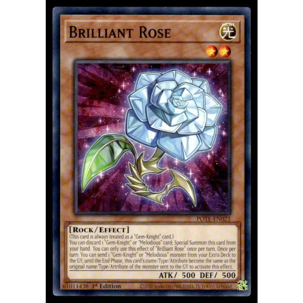 Power of the Elements #POTE-EN021 Brilliant Rose Yugioh Trading Card - Yu-Gi-Oh! Card Single