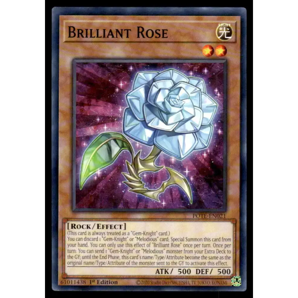 Power of the Elements #POTE-EN021 Brilliant Rose Yugioh Trading Card - Yu-Gi-Oh! Card Single