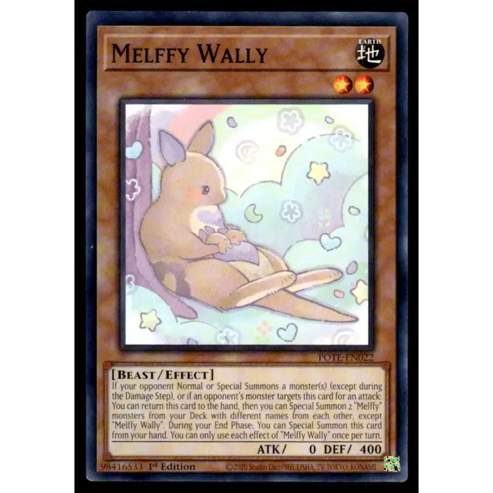 Power of the Elements #POTE-EN022 Melffy Wally Yugioh Trading Card - Yu-Gi-Oh! Card Single