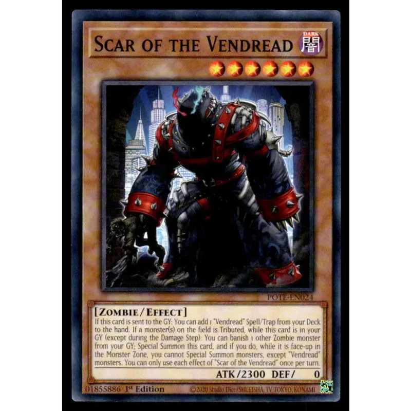 Power of the Elements #POTE-EN024 Scar of the Vendread Yugioh Trading Card - Yu-Gi-Oh! Card Single