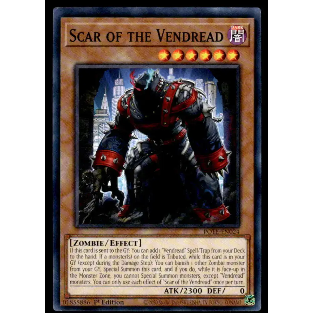 Power of the Elements #POTE-EN024 Scar of the Vendread Yugioh Trading Card - Yu-Gi-Oh! Card Single