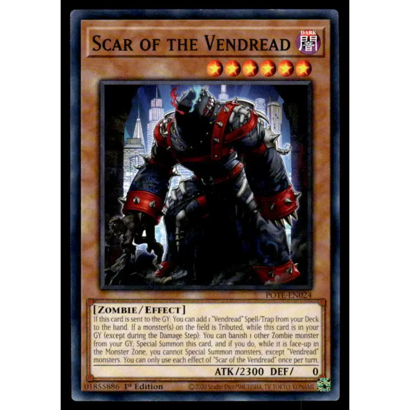 Power of the Elements #POTE-EN024 Scar of the Vendread Yugioh Trading Card - Yu-Gi-Oh! Card Single