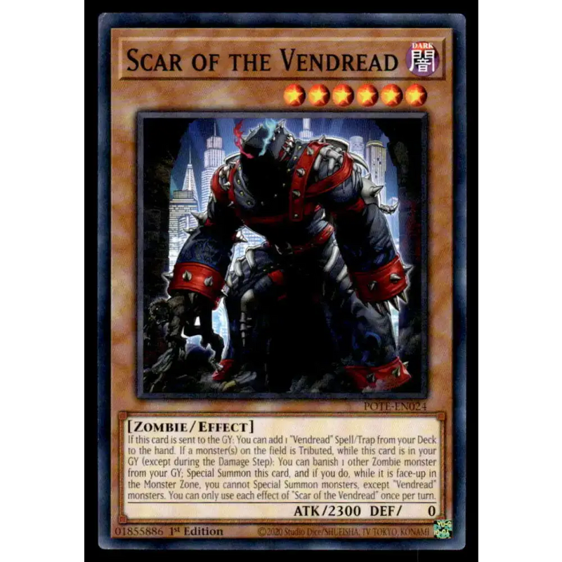 Power of the Elements #POTE-EN024 Scar of the Vendread Yugioh Trading Card - Yu-Gi-Oh! Card Single