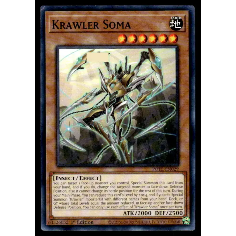 Power of the Elements #POTE-EN029 Krawler Soma Yugioh Trading Card - Yu-Gi-Oh! Card Single