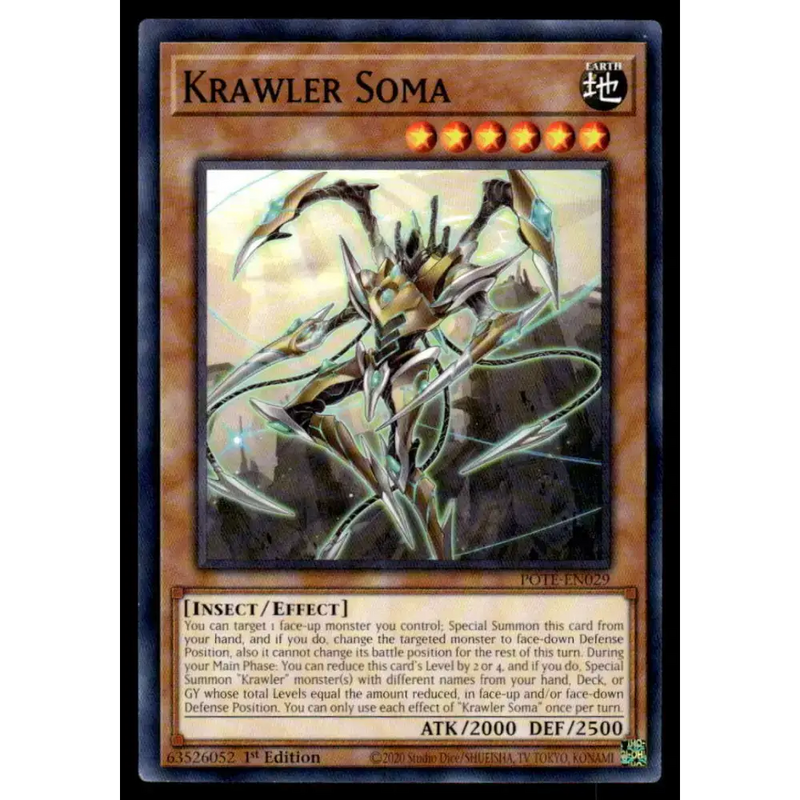 Power of the Elements #POTE-EN029 Krawler Soma Yugioh Trading Card - Yu-Gi-Oh! Card Single