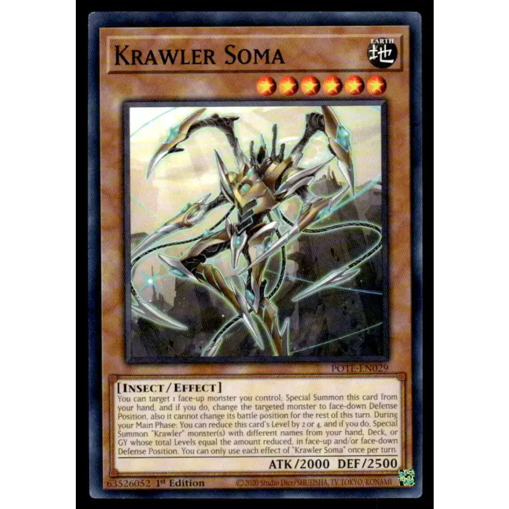 Power of the Elements #POTE-EN029 Krawler Soma Yugioh Trading Card - Yu-Gi-Oh! Card Single