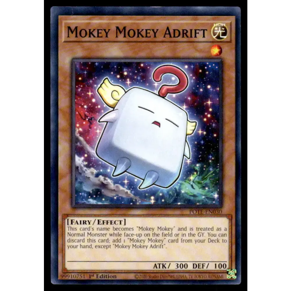 Power of the Elements #POTE-EN030 Mokey Mokey Adrift Yugioh Trading Card - Yu-Gi-Oh! Card Single