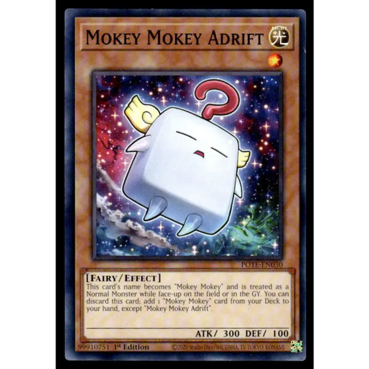 Power of the Elements #POTE-EN030 Mokey Mokey Adrift Yugioh Trading Card - Yu-Gi-Oh! Card Single