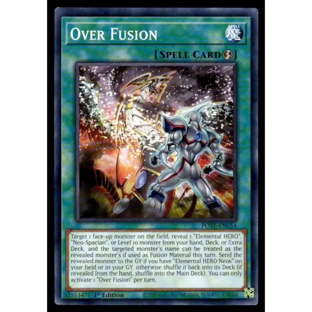 Power of the Elements #POTE-EN054 Over Fusion Yugioh Trading Card - Yu-Gi-Oh! Card Single