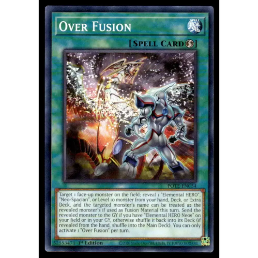 Power of the Elements #POTE-EN054 Over Fusion Yugioh Trading Card - Yu-Gi-Oh! Card Single