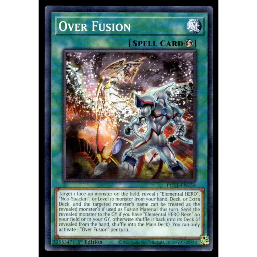 Power of the Elements #POTE-EN054 Over Fusion Yugioh Trading Card - Yu-Gi-Oh! Card Single