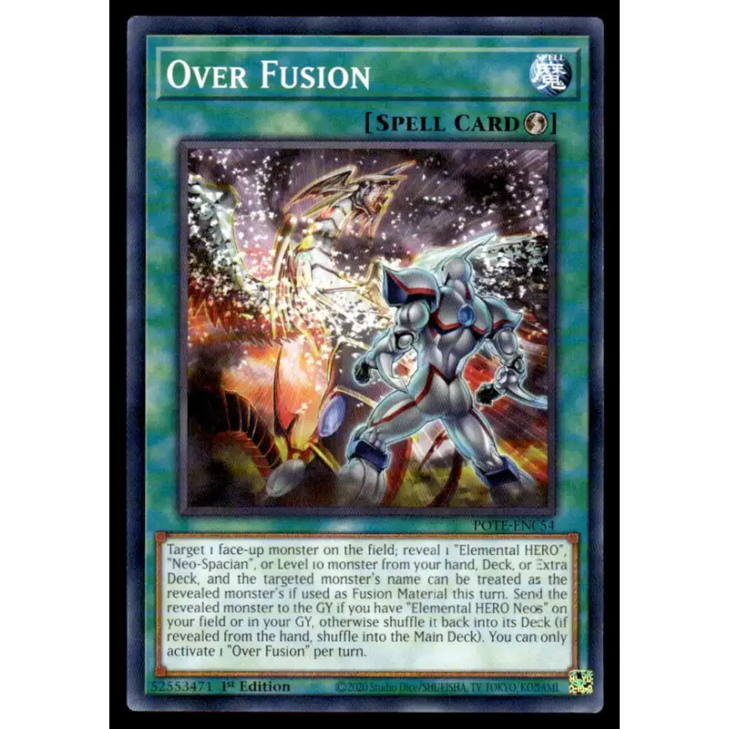 Power of the Elements #POTE-EN054 Over Fusion Yugioh Trading Card - Yu-Gi-Oh! Card Single