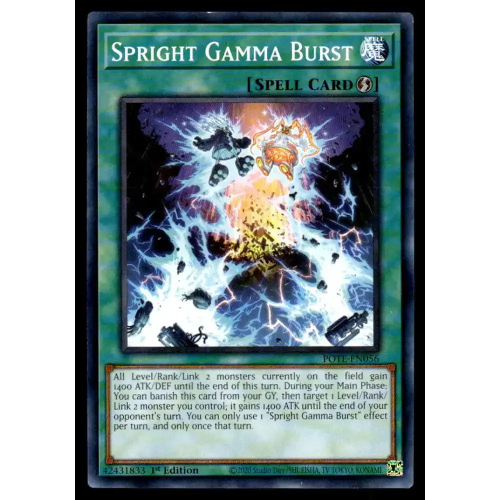 Power of the Elements #POTE-EN056 Spright Gamma Burst Yugioh Trading Card - Yu-Gi-Oh! Card Single