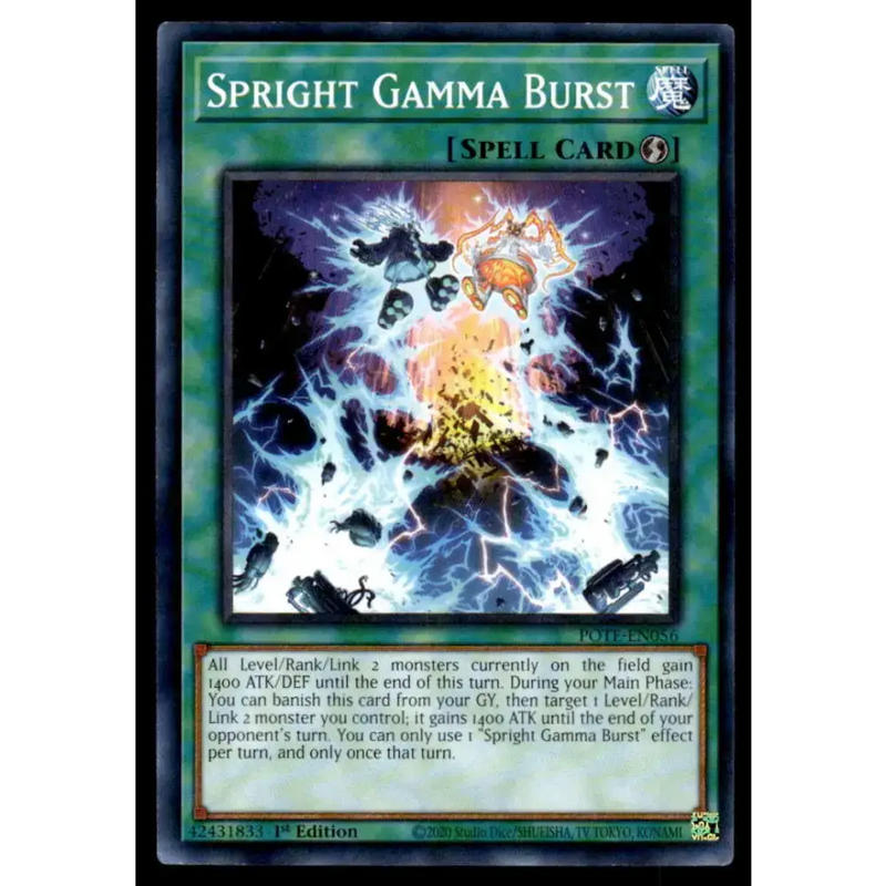 Power of the Elements #POTE-EN056 Spright Gamma Burst Yugioh Trading Card - Yu-Gi-Oh! Card Single