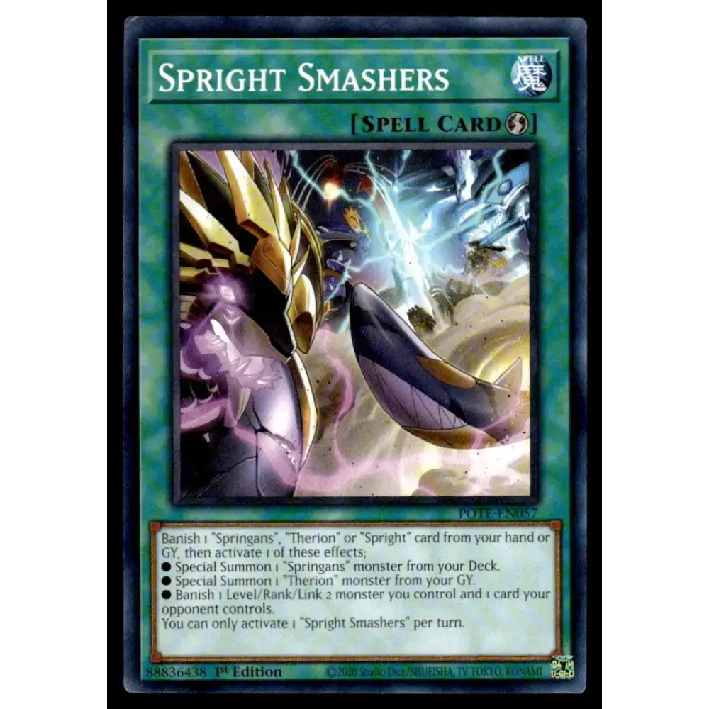 Power of the Elements #POTE-EN057 Spright Smashers Yugioh Trading Card - Yu-Gi-Oh! Card Single