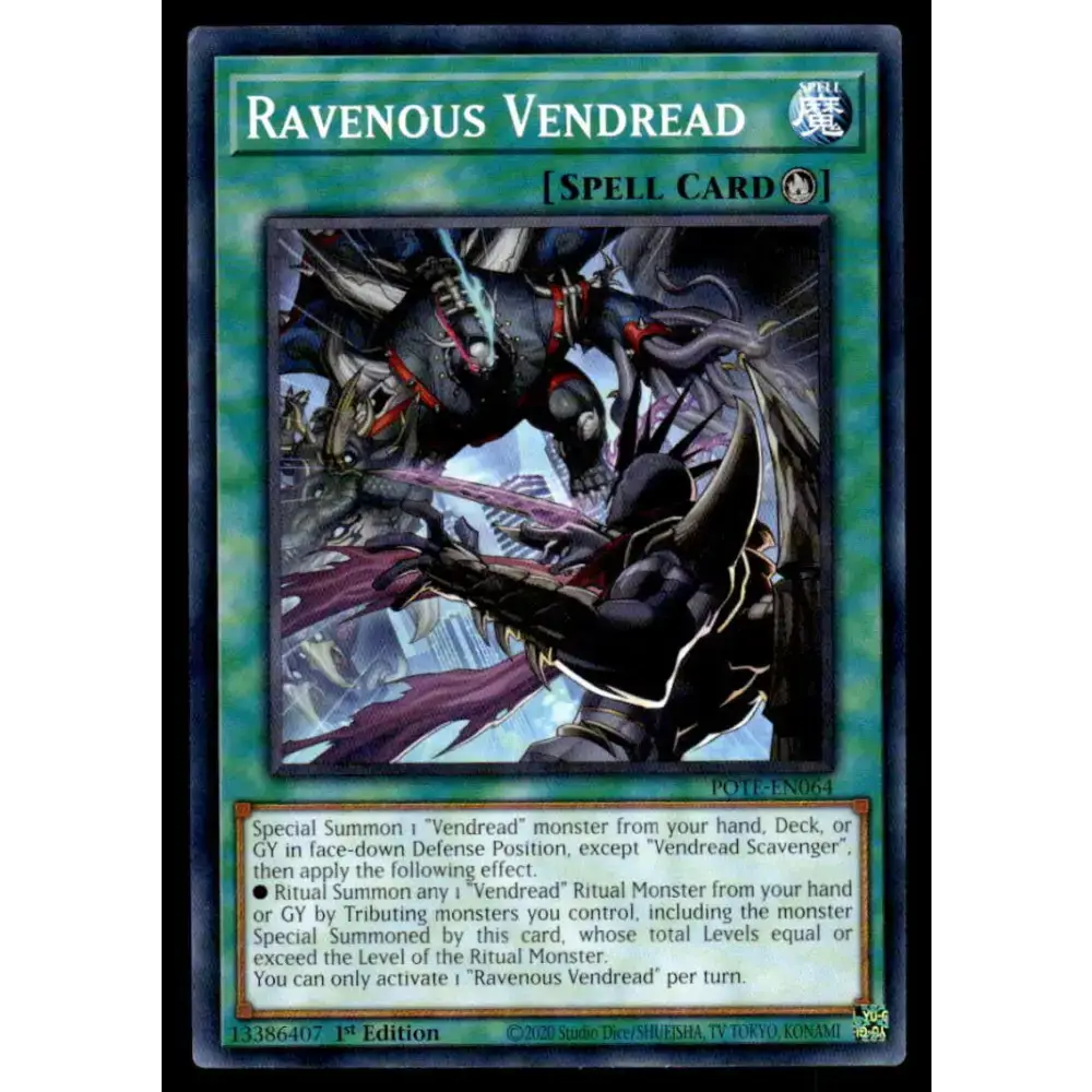 Power of the Elements #POTE-EN064 Ravenous Vendread Yugioh Trading Card - Yu-Gi-Oh! Card Single