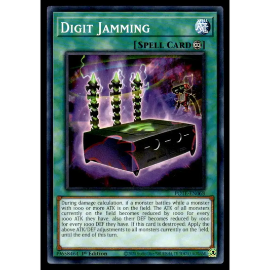 Power of the Elements #POTE-EN068 Digit Jamming Yugioh Trading Card - Yu-Gi-Oh! Card Single