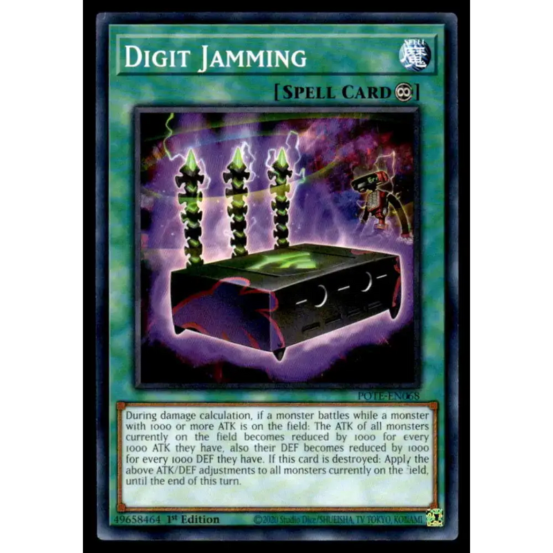 Power of the Elements #POTE-EN068 Digit Jamming Yugioh Trading Card - Yu-Gi-Oh! Card Single