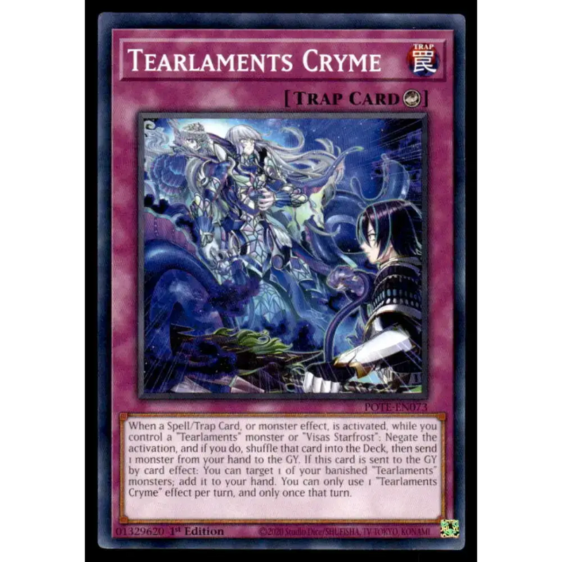Power of the Elements #POTE-EN073 Tearlaments Cryme PSA Yugioh Trading Card - Yu-Gi-Oh! Card Single