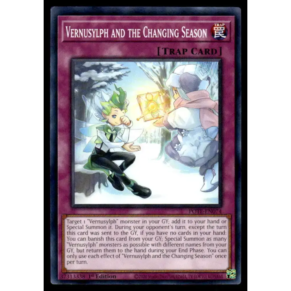 Power of the Elements #POTE-EN074 Vernusylph and the Changing Season Yugioh Trading Card - Yu-Gi-Oh! Card Single