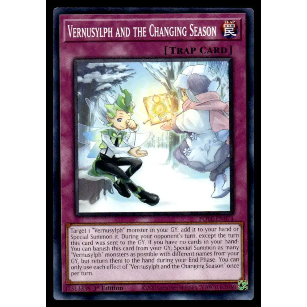 Power of the Elements #POTE-EN074 Vernusylph and the Changing Season Yugioh Trading Card - Yu-Gi-Oh! Card Single
