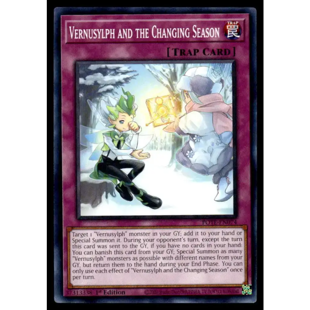 Power of the Elements #POTE-EN074 Vernusylph and the Changing Season Yugioh Trading Card - Yu-Gi-Oh! Card Single