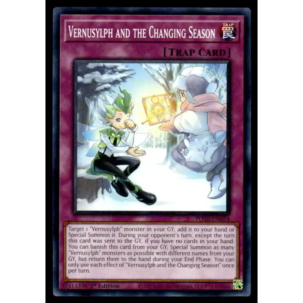 Power of the Elements #POTE-EN074 Vernusylph and the Changing Season Yugioh Trading Card - Yu-Gi-Oh! Card Single