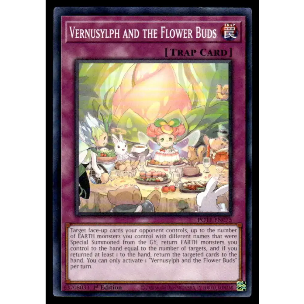 Power of the Elements #POTE-EN075 Vernusylph and the Flower Buds PSA Yugioh Trading Card - Yu-Gi-Oh! Card Single