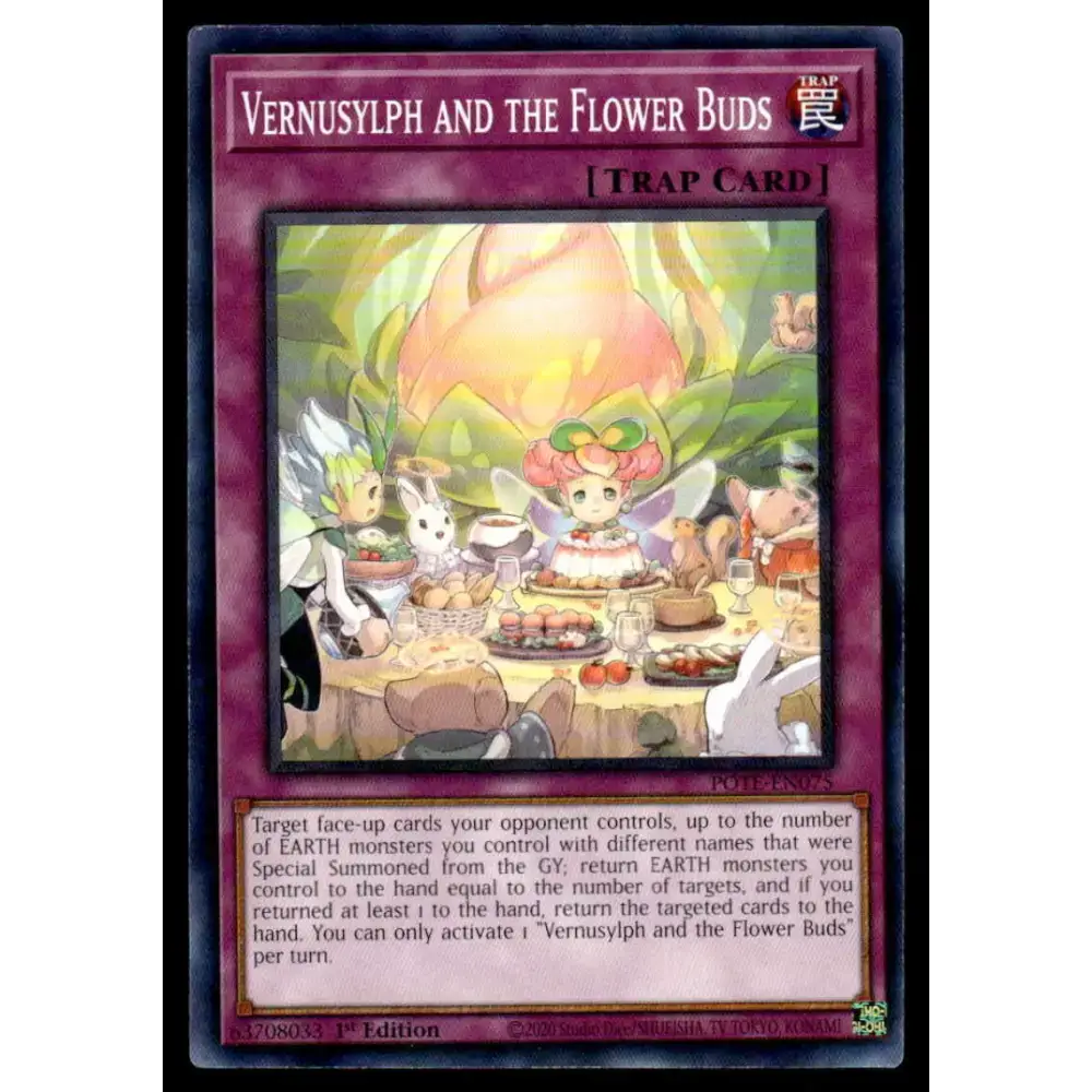 Power of the Elements #POTE-EN075 Vernusylph and the Flower Buds Yugioh Trading Card - Yu-Gi-Oh! Card Single
