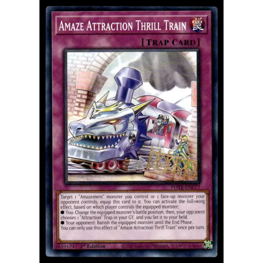 Power of the Elements #POTE-EN077 Amaze Attraction Thrill Train Yugioh Trading Card - Yu-Gi-Oh! Card Single