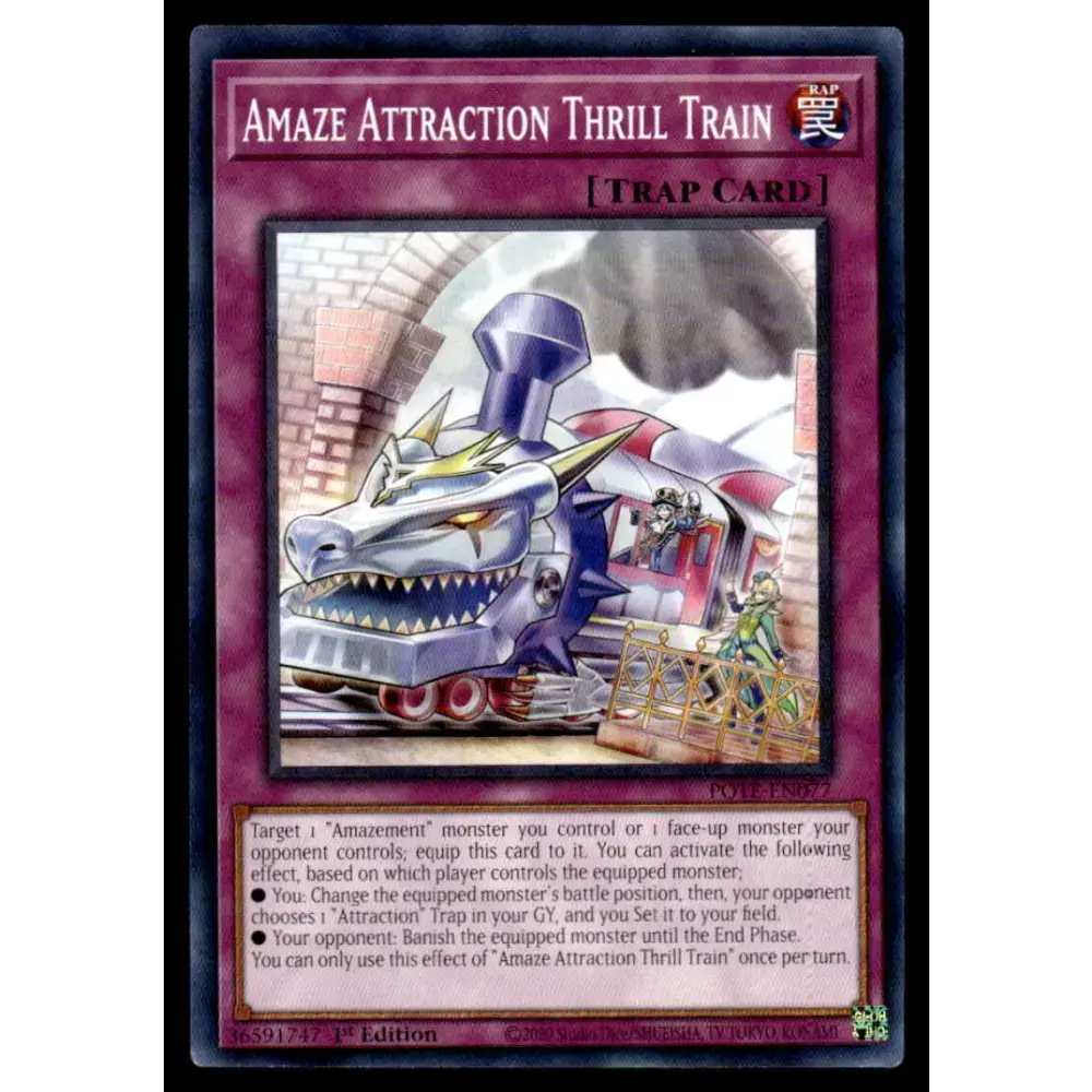 Power of the Elements #POTE-EN077 Amaze Attraction Thrill Train Yugioh Trading Card - Yu-Gi-Oh! Card Single