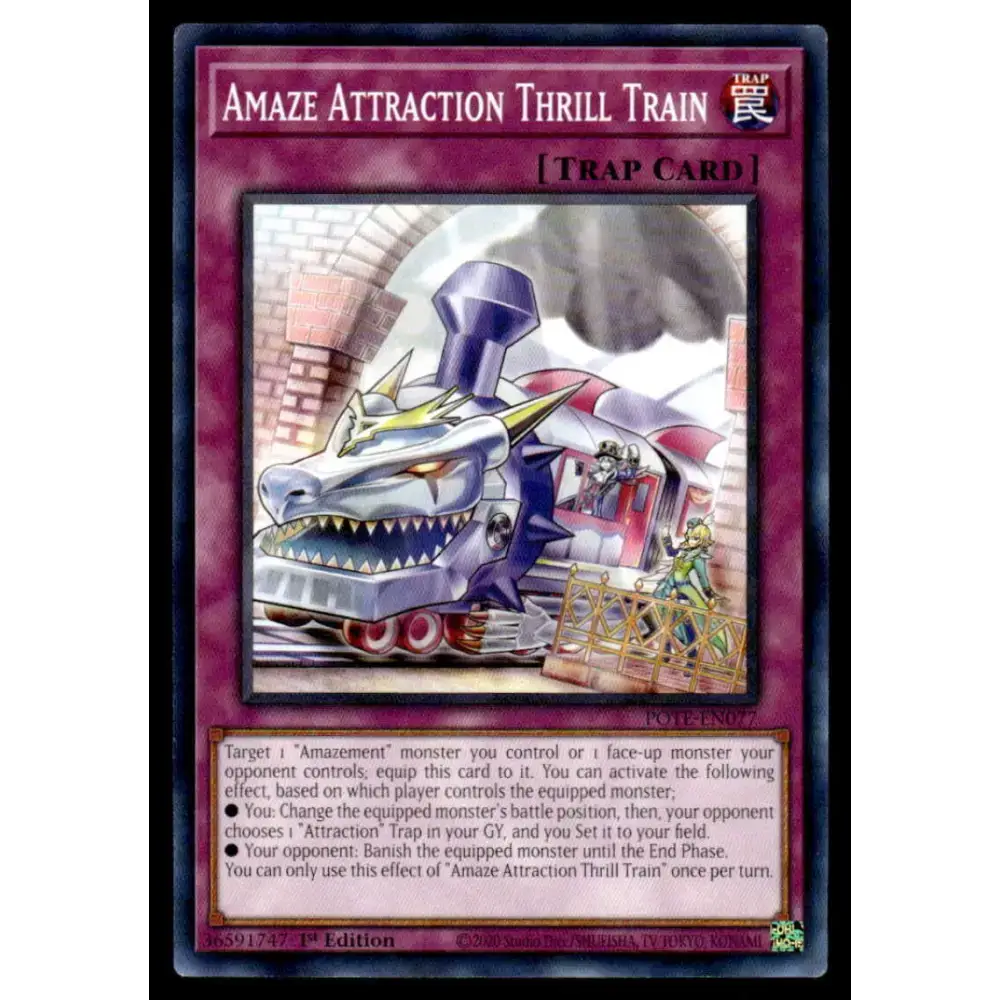 Power of the Elements #POTE-EN077 Amaze Attraction Thrill Train Yugioh Trading Card - Yu-Gi-Oh! Card Single
